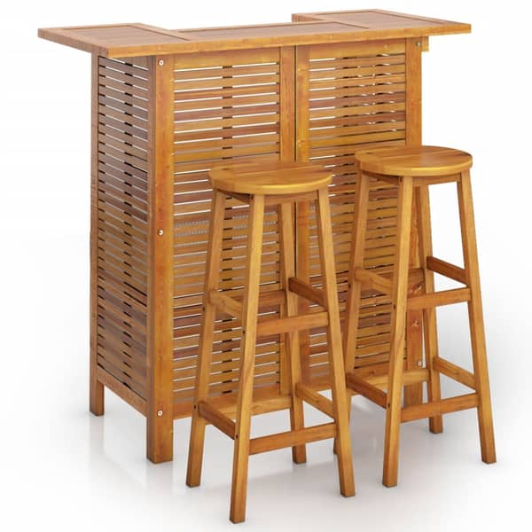 vidaXL 3 Piece Garden Bar Set Solid Wood Acacia vidaXL 3 Piece Garden Bar Set Solid Wood Acacia