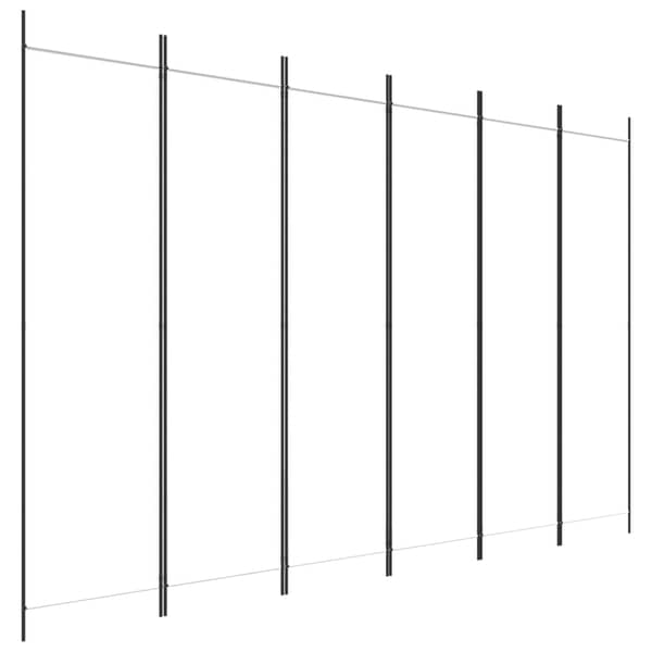 vidaXL 6-Panel Room Divider White 300x200 cm Fabric