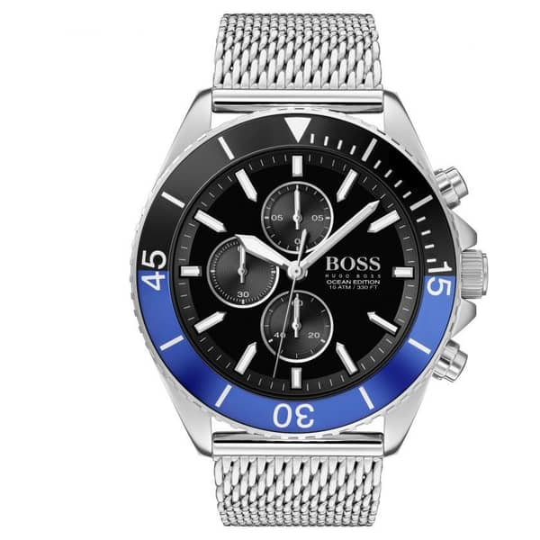 Hugo Boss 1513742 Ocean Edition Quartz Silver Mesh Watch Men