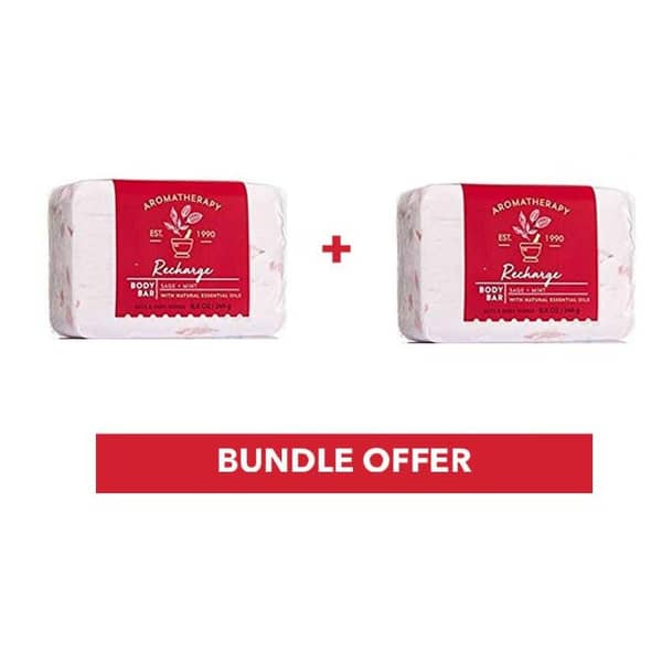Bath & Body Works Aromatherapy Recharge Sage + Mint Body Bar 249g Pack Of 2pcs