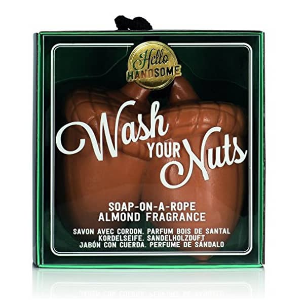 Npw-Usa Hello Handsome Wash Your Nuts Soap-On-A-Rope, Nutty Almond