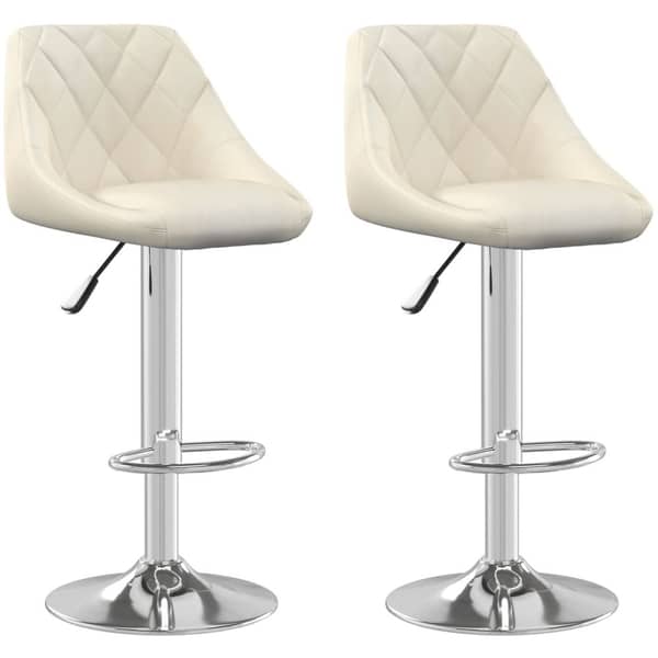 Vidaxl Bar Stool 2 Pcs Cream Velvet Vidaxl Bar Stool 2 Pcs Cream Velvet