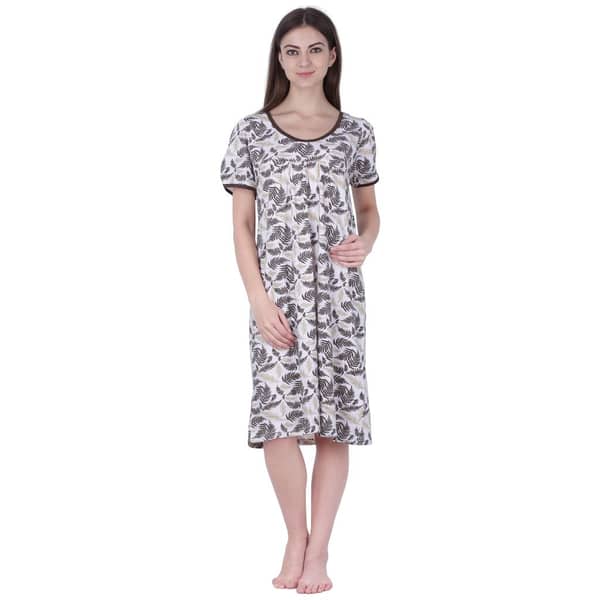 Soko Mesh Ladies Printed Nighty Brown Extra Large Soko Mesh Ladies Printed Nighty Brown Extra Large