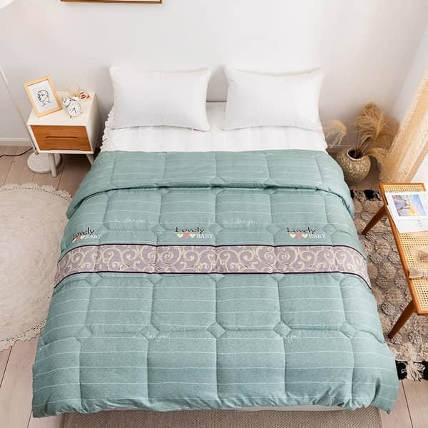 RISHAHOME King Size Comforter (220x240 cm) Green Spring 2202401GSP