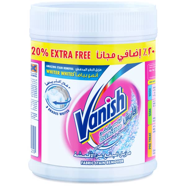 Vanish Stain Remover Oxi Action Powder Crystal White 450g@20% Off Vanish Stain Remover Oxi Action Powder Crystal White 450g@20% Off