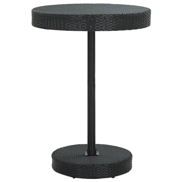 Vidaxl Garden Table Black 75.5x106 Cm Poly Rattan Vidaxl Garden Table Black 75.5x106 Cm Poly Rattan