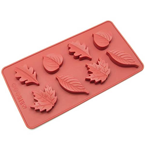 Freshware Silicone Chocolate Candy Molds [Maple Leaf, 8 Cup] - Non Stick, Bpa Free, Reusable 100% Silicon & Dishwasher Safe Silicon - Kitchen Rubber Tray For Ice, Crayons, Fat Bombs And Soap Molds