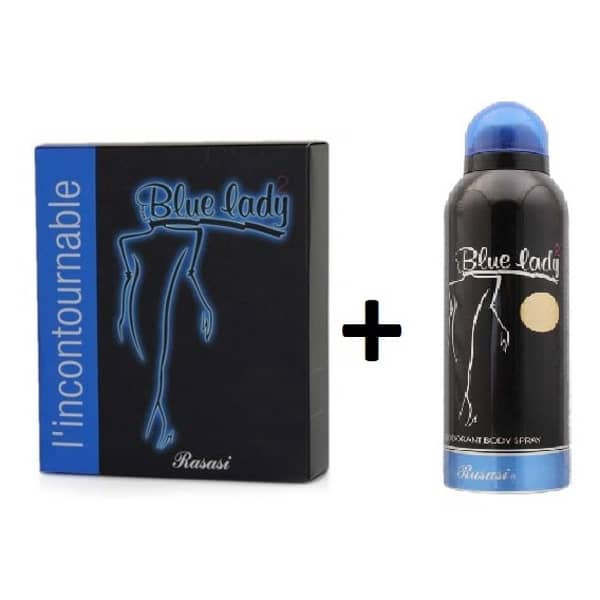 Rasasi Blue Lady 2 + Deo Spray Gift Set For Women Rasasi Blue Lady 2 + Deo Spray Gift Set For Women