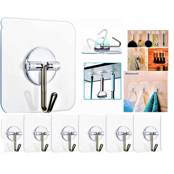 Lavish Pcs Wall Hooks Self Adhesive Sticker Hanger Transparent