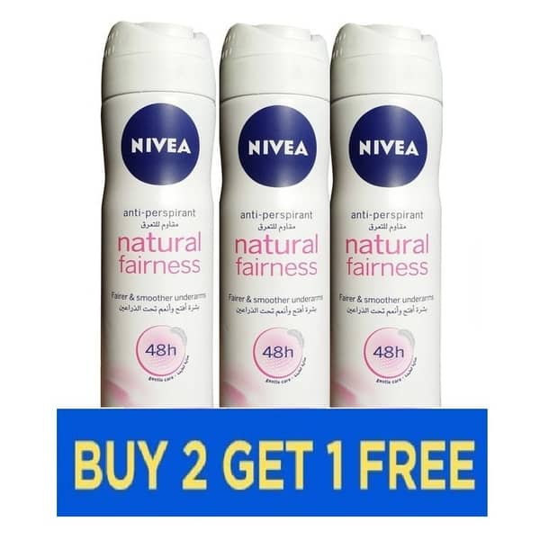 Nivea 82967 Deo Spray Natural Fairness Women 150ml - Buy 2 Get 1 Free
