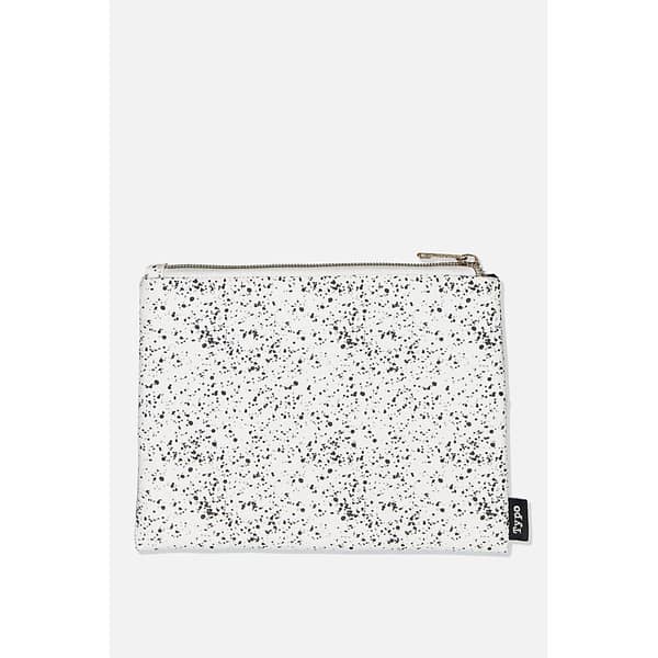 TYPO Pu Campus Pencil Case-White Splatter TYPO Pu Campus Pencil Case-White Splatter