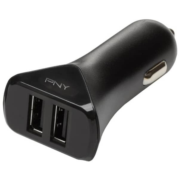 PNY Car Charger 3.4 Amps Dual USB Port Black PNY Car Charger 3.4 Amps Dual USB Port Black