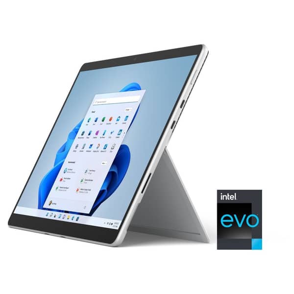 Microsoft Surface Pro 8 (2021) - 11th Gen / Intel Core i5-1135G7 / 13inch PixelSense Display / 8GB RAM / 256GB SSD / Shared Intel Iris Xe Graphics / Windows 11 Home / Platinum / Middle East Version - [8PQ-00007]