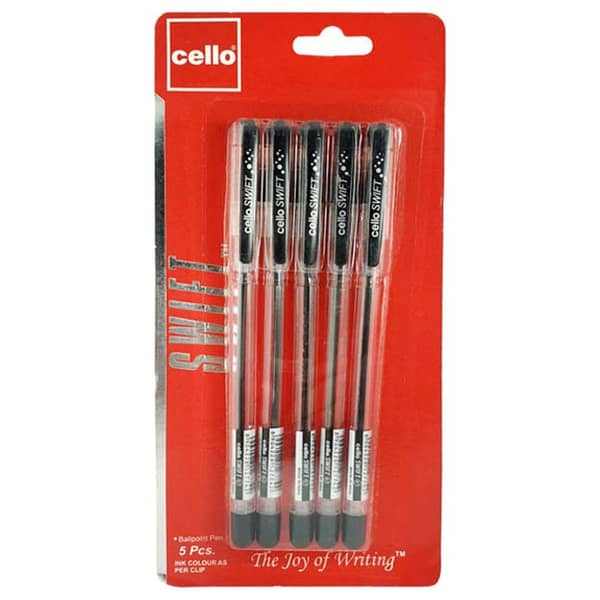 Cello Swift 0.7mm Black 5 Pcs Blister