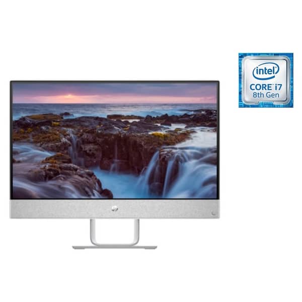 HP Pavilion All-in-One 24-R101NE Desktop - Core i7 2.4GHz 12GB 2TB 2GB Win10 23.8inch FHD White