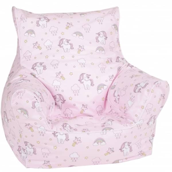 Delsit Bean Chair Pink - Unicorns Delsit Bean Chair Pink - Unicorns