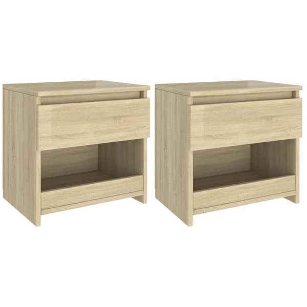 Vidaxl Bedside Cabinets 2 Pcs Sonoma Oak 40x30x39 Cm Chipboard Vidaxl Bedside Cabinets 2 Pcs Sonoma Oak 40x30x39 Cm Chipboard