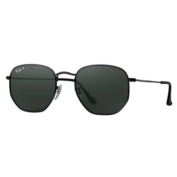RayBan RB3548N-002/58-54 New Hexagon Black Polarized Unisex Sunglasses RayBan RB3548N-002/58-54 New Hexagon Black Polarized Unisex Sunglasses
