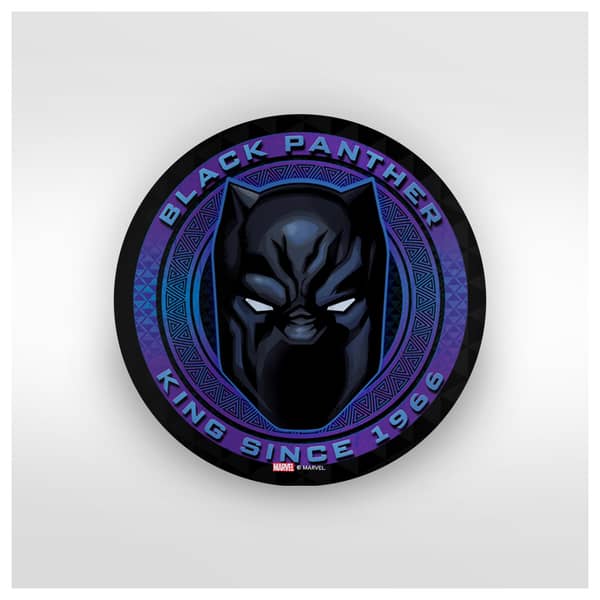 Marvel Black Panther Mask Round Magnet by Wackylicious