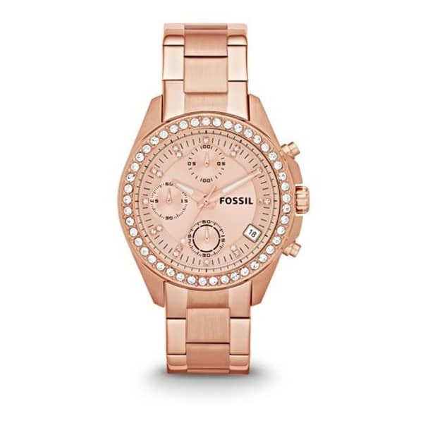 Fossil ES3352 Decker Chronograph Rose-Tone Stainless Steel Ladies Watch Fossil ES3352 Decker Chronograph Rose-Tone Stainless Steel Ladies Watch