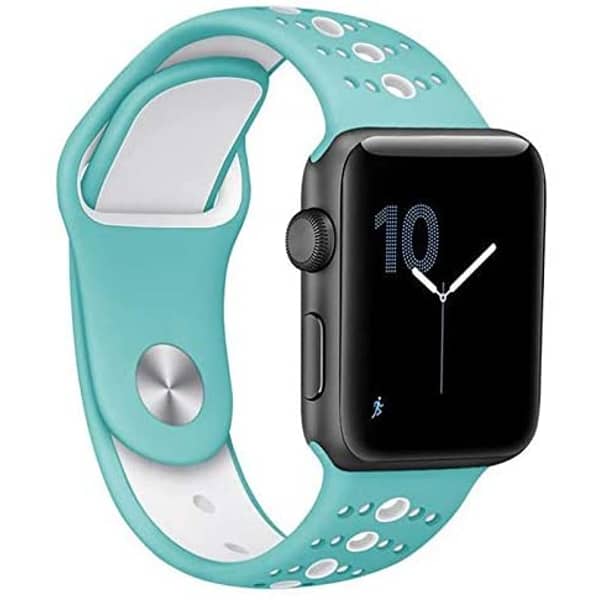 Amerteer Apple watch Band Compatible with Apple Watch Series 1/2/3/4/5/6 Green & White 38/40mm Amerteer Apple watch Band Compatible with Apple Watch Series 1/2/3/4/5/6 Green & White 38/40mm