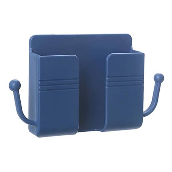 Aemover Wall Mount Phone Holder Stand Multi Purpose Phone Charging Dock With Adhesive Sticker Blue