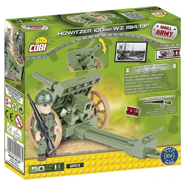 Cobi 50pcs Small Army Howitzer 10cm WZ1914 Cobi 50pcs Small Army Howitzer 10cm WZ1914