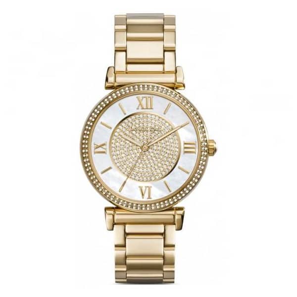Michael Kors Catlin Gold Tone Metal Watch Women MK3332