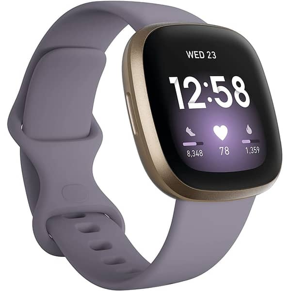 Fitbit Activity Tracker Versa 3 Gps Fitness Watch - Soft Gold Aluminum / Thistle Infinity Fitbit Activity Tracker Versa 3 Gps Fitness Watch - Soft Gold Aluminum / Thistle Infinity