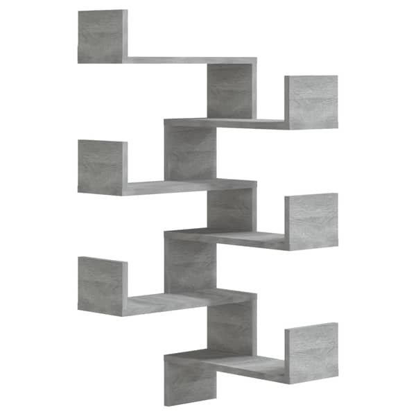 Vidaxl Wall Corner Shelves 2 Pcs Grey Sonoma 40x40x50 Cm Engineered Wood Vidaxl Wall Corner Shelves 2 Pcs Grey Sonoma 40x40x50 Cm Engineered Wood