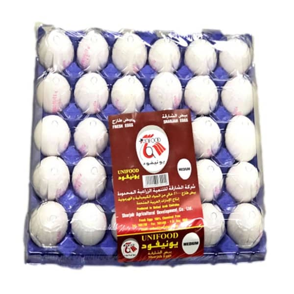 Unifood Sharjah Fresh White Eggs Medium 30p