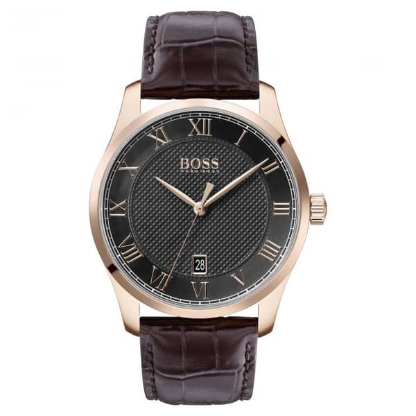Hugo Boss 1513740 Master Quartz Brown Leather Watch Men