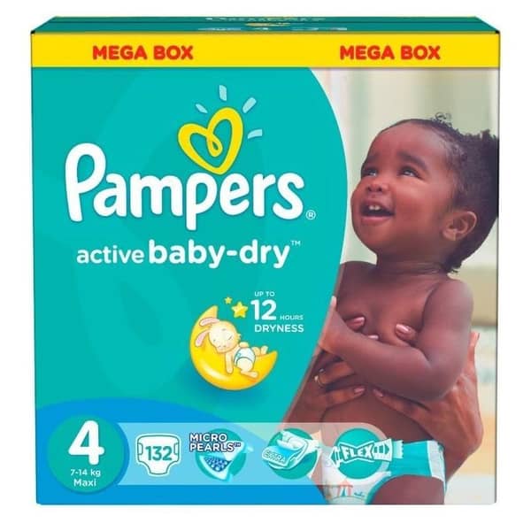 Pampers Active Baby Dry Diapers Size 4 132 Count