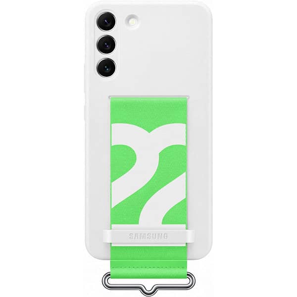 Samsung Silicone Cover with Strap for S22 plus White EF-GS906TWEGWW Samsung Silicone Cover with Strap for S22 plus White EF-GS906TWEGWW