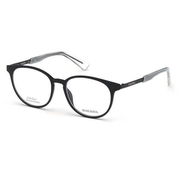 Diesel DL5289-001-51 Unisex Optical Frame Shiny Black Injected