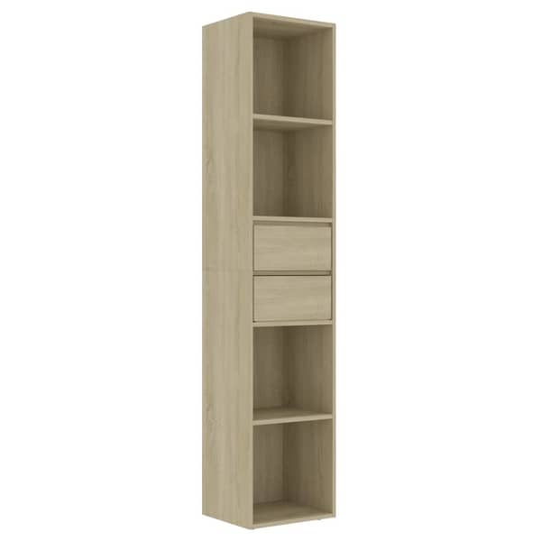 Vidaxl Book Cabinet Sonoma Oak 36x30x171 Cm Engineered Wood Vidaxl Book Cabinet Sonoma Oak 36x30x171 Cm Engineered Wood