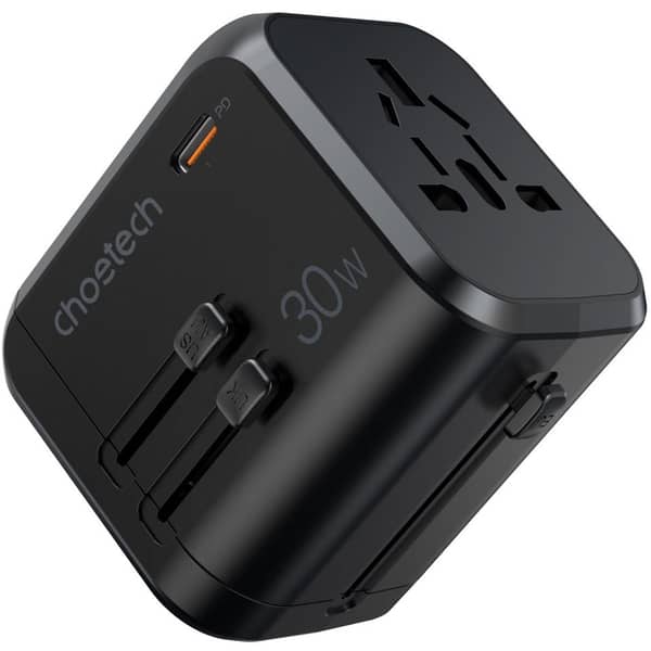 Choetech Travel Adapter Black Choetech Travel Adapter Black