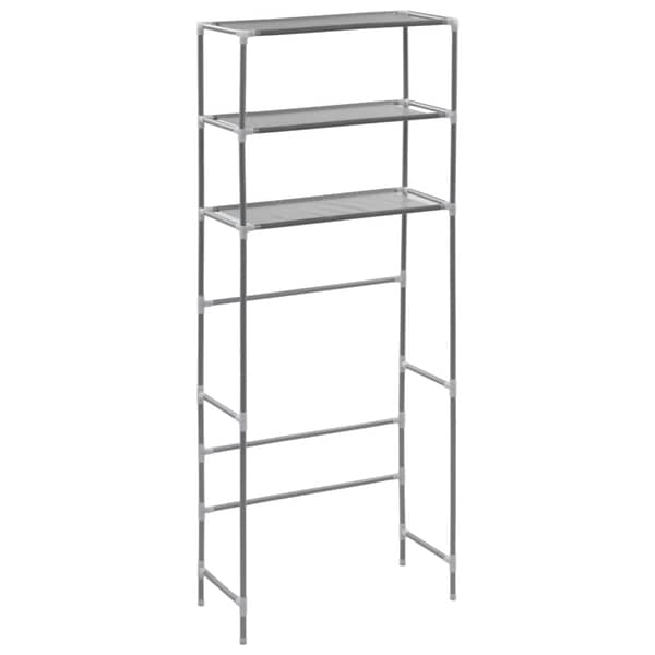 vidaXL 3-Tier Storage Rack over Laundry Machine Silver 69x28x169 cm vidaXL 3-Tier Storage Rack over Laundry Machine Silver 69x28x169 cm