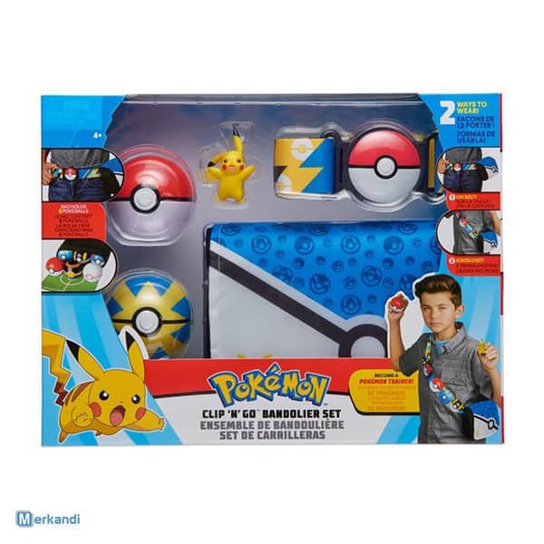 Pokemon Clip N Go Pikachu Bandolier Set Blue Pokemon Clip N Go Pikachu Bandolier Set Blue
