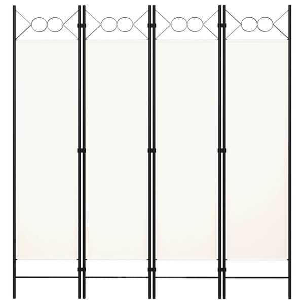 Vidaxl 4-panel Room Divider Cream White 160x180 Cm
