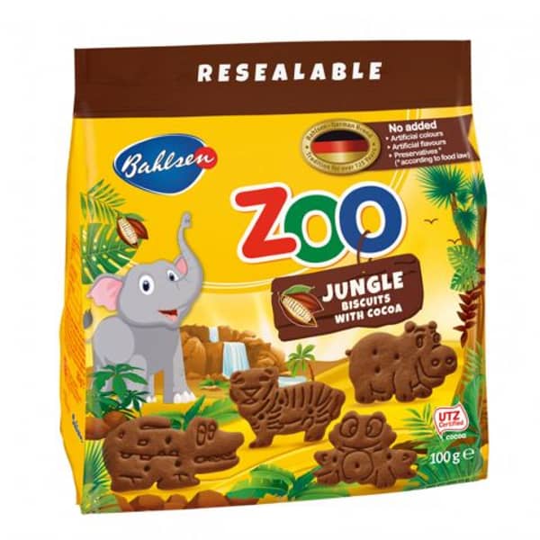 Bahlsen Leibniz Zoo Jungle Biscuits With Cocoa - 100 G