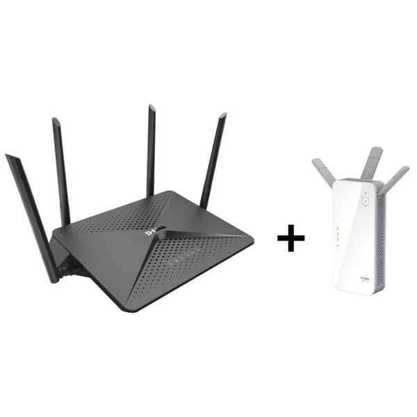 Dlink DIR882 AC2600 MU-MIMO Wi-Fi Gigabit Router + DAP1720 AC1750 Dual Band Wi-Fi Range Extender