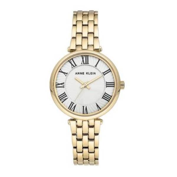 Anne Klein Gold Metal Quartz Watch Women