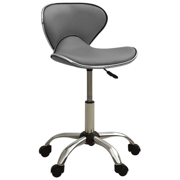 vidaXL Office Chair Grey Faux Leather vidaXL Office Chair Grey Faux Leather
