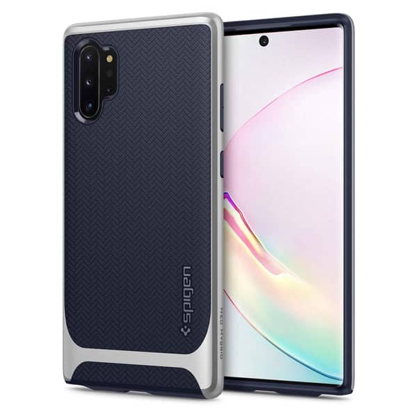 Spigen Samsung Galaxy Note 10 Plus/note 10+ 5g Neo Hybrid Cover/case With Midnight Blue Tpu Back - Arctic Silver