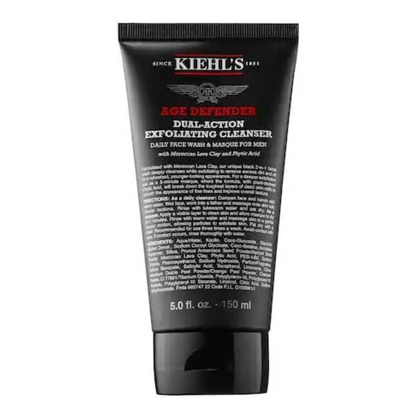 Kiehls Age Defender Dual Act Exfoliating Cleanser 150ml For Men