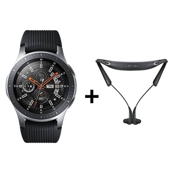 Samsung Galaxy Watch 46mm Black/Silver + Samsung Level U Pro Wireless Headphone