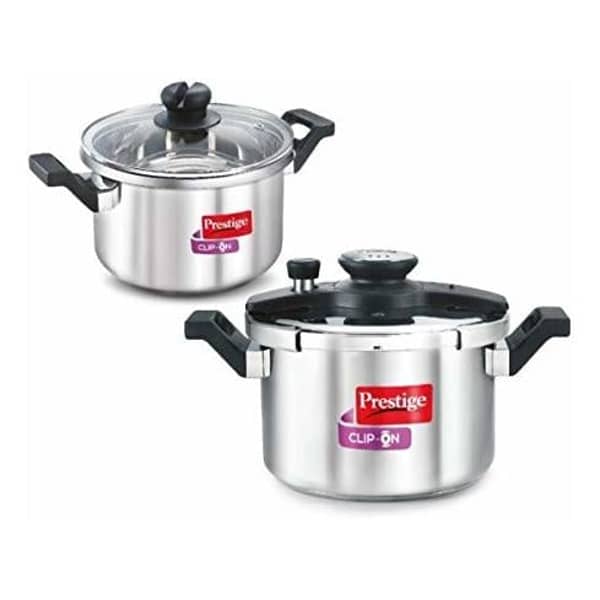 Prestige 6L & 3L Combi Clip On Stainless Steel Pressure Cooker