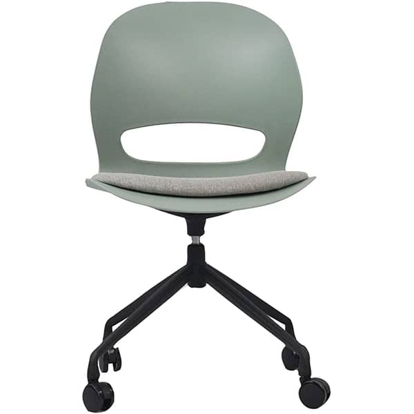 Navodesk Vis Chair, Premium Meeting & Visitor, Swivel Chair With Soft Cushion Seat (Sage Green With Castor Wheels) Navodesk Vis Chair, Premium Meeting & Visitor, Swivel Chair With Soft Cushion Seat (Sage Green With Castor Wheels)