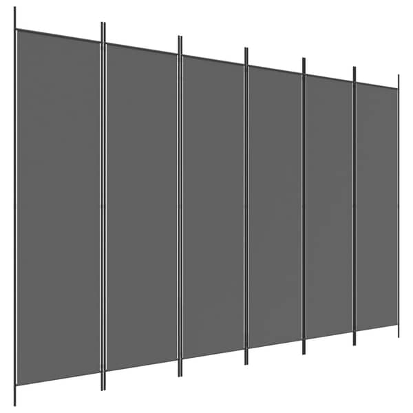 vidaXL 6-Panel Room Divider Anthracite 300x200 cm Fabric vidaXL 6-Panel Room Divider Anthracite 300x200 cm Fabric